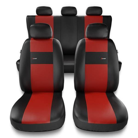 Uniwersalne pokrowce samochodowe do Fiat Tipo I, II (1987-2019) - pokrowce na fotele - Auto-Dekor - X-Line - czerwony