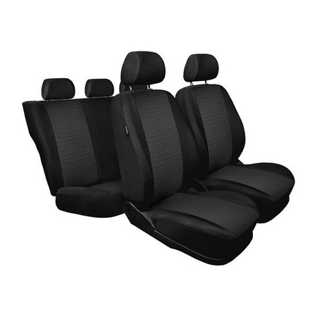Pokrowce szyte na miarę do Fiat Panda III Hatchback, Van (2011-....) 4 osobowy - pokrowce na fotele samochodowe - Auto-Dekor - Practic - czarny