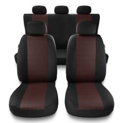 Uniwersalne pokrowce samochodowe do Nissan Pixo (2008-2013) - pokrowce na fotele - Auto-Dekor - Profi - czerwony