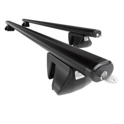 Aluminiowy bagażnik dachowy do Renault Scenic XMOD mk III Minivan (2012-2016) - czarne belki dachowe z uchwytem - Amos - Alfa - Aero - reling