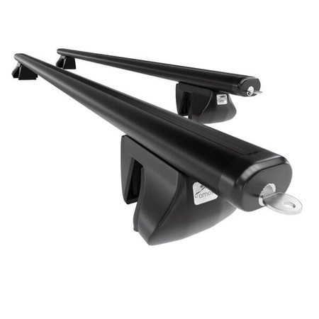 Aluminiowy bagażnik dachowy do Nissan X-Trail SUV (2014-2020) - czarne belki dachowe z uchwytem - Amos - Alfa - Aero - reling