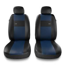 Uniwersalne pokrowce samochodowe do Renault Twingo I, II, III (1993-2019) - pokrowce na fotele - Auto-Dekor - X-Line 1+1 - niebieski