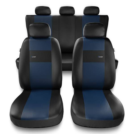 Uniwersalne pokrowce samochodowe do Nissan Juke (2010-2019) - pokrowce na fotele - Auto-Dekor - X-Line - niebieski
