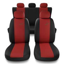 Uniwersalne pokrowce samochodowe do Alfa Romeo MiTo (2008-2018) - pokrowce na fotele - Auto-Dekor - XR - czerwony