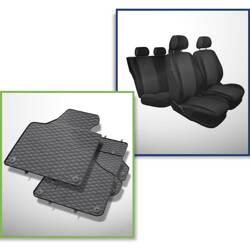 Zestaw: dywaniki gumowe + pokrowce szyte na miarę do Audi A3 8P Hatchback, Sportback (2003-2009) - Practic