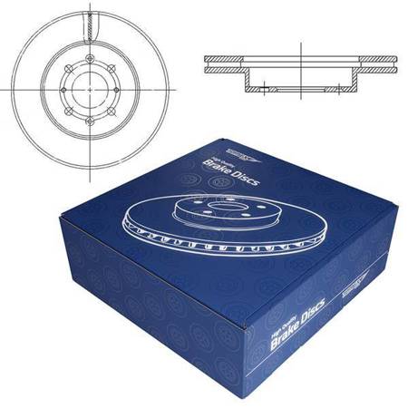 2x Tarcze hamulcowe do Rover 25 RF Liftback (1999-2005) - wentylowane - 262mm - Tomex - TX 70-68 (oś przednia)