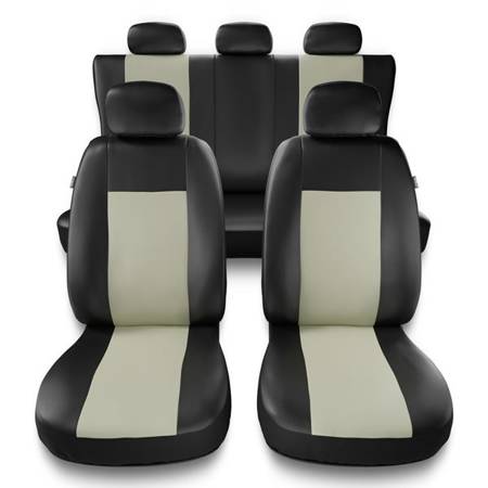 Uniwersalne pokrowce samochodowe do BMW X6 E71, E72, F16 (2008-2019) - pokrowce na fotele - Auto-Dekor - Comfort - beżowy