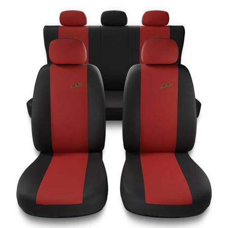 Uniwersalne pokrowce samochodowe do Hyundai Terracan (2001-2006) - pokrowce na fotele - Auto-Dekor - XR - czerwony