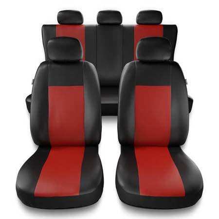 Uniwersalne pokrowce samochodowe do Subaru Impreza I, II, III, IV (1992-2019) - pokrowce na fotele - Auto-Dekor - Comfort - czerwony